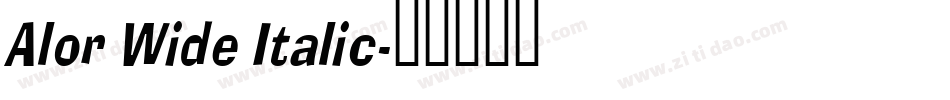 Alor Wide Italic字体转换